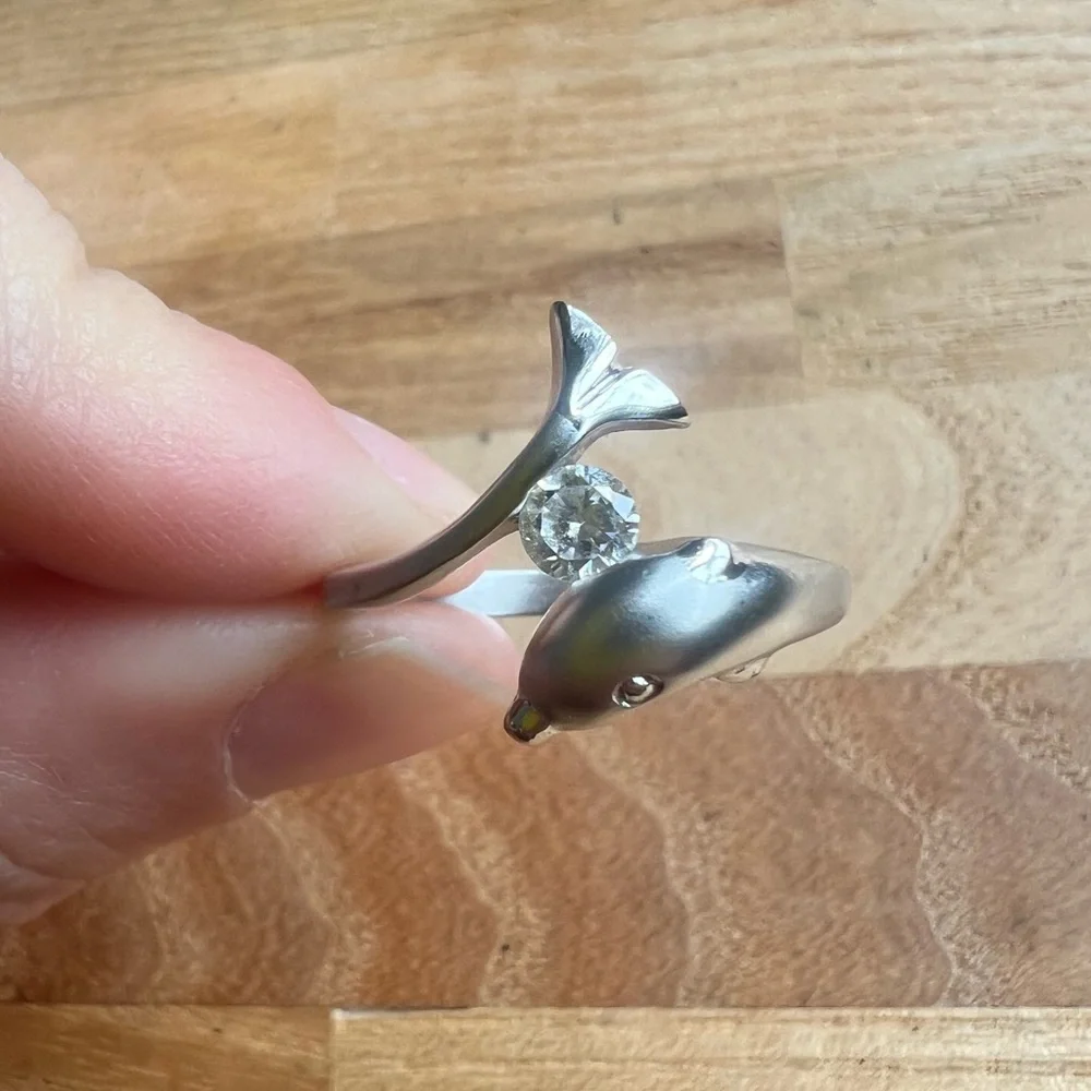 RS Covenant 925 Sterling silver dolphin ring size 7.5